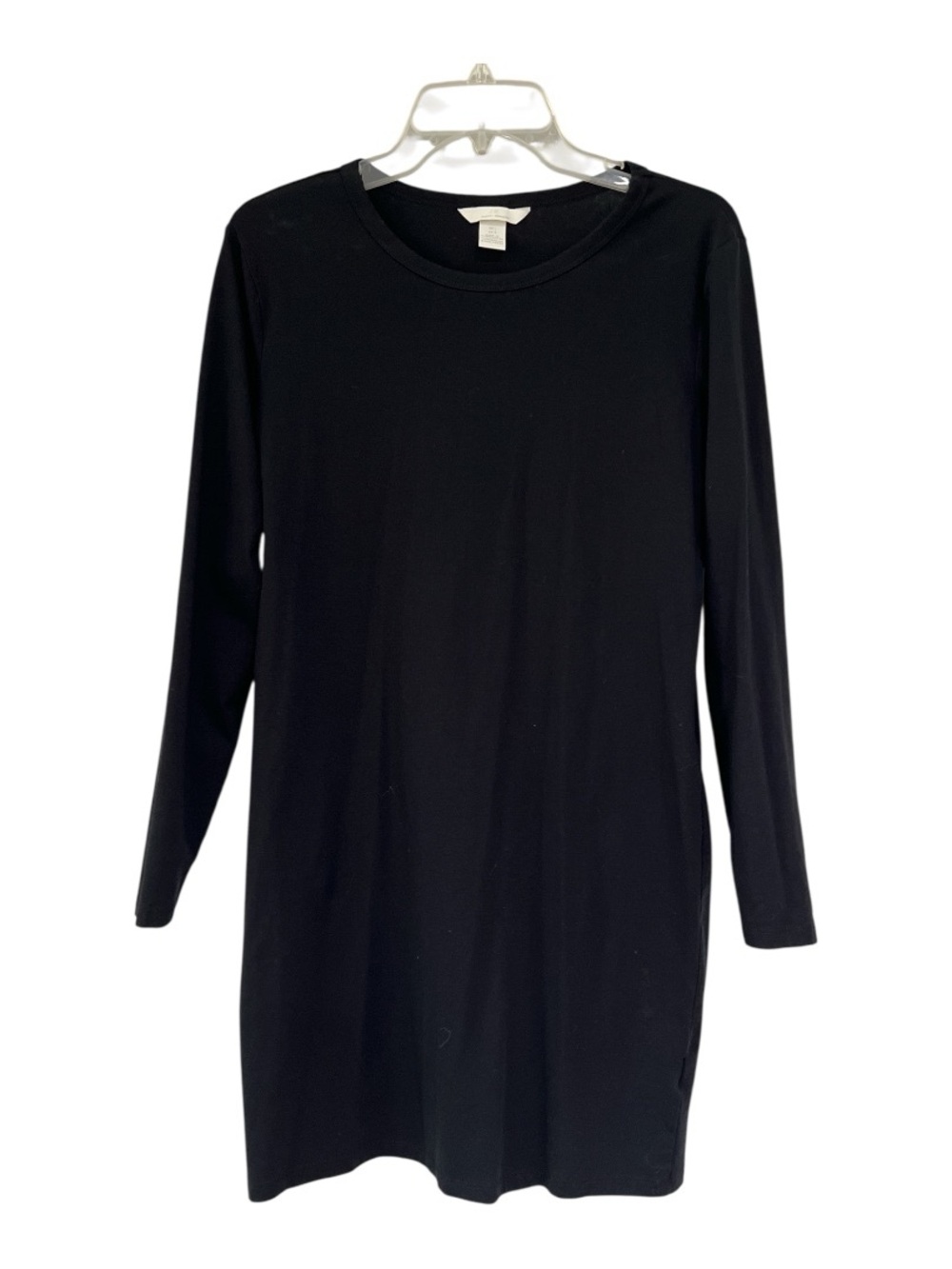 H&M Black Long-Sleeve Crewneck Dress